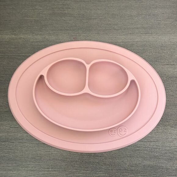 EZ PZ Mini Mat- Baby Pink Mauve- Silicone baby toddler plates - Picture 1 of 5